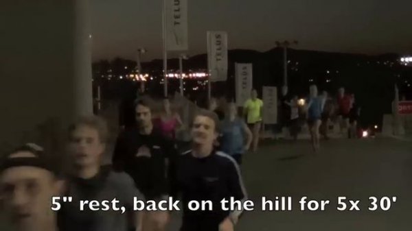 Workout Wednesday Rouge et Or XC 5*200+3000+5*200+4*1000