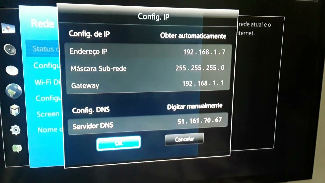 Trocar DNS da Smart TV Samsung смотреть онлайн