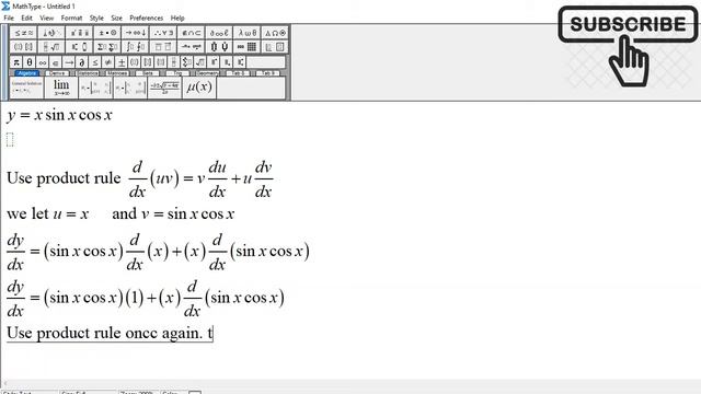 Derivative of y = x sin x cos x смотреть онлайн