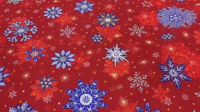 Вафельное полотно "Новогодний снегопад" цв.красный, ш.1.5м, хлопок-100%, 165гр/м.кв АРТ 15757 смотреть онлайн