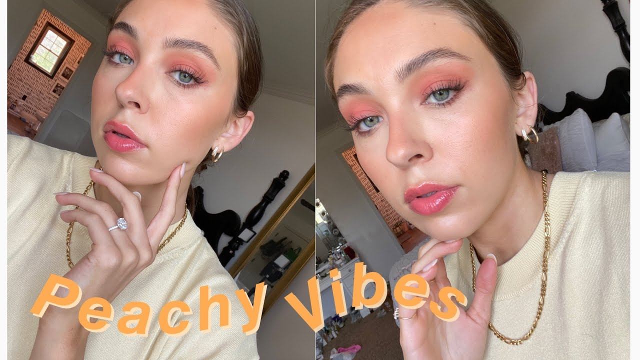 Peaches Makeup Challenge 🍑 peach inspired makeup смотреть онлайн