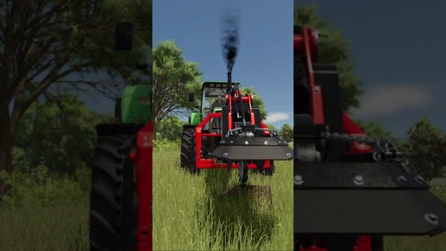 Удаление пней кустов работа в Farming Simulator 25 #fs25 #shorts смотреть онлайн