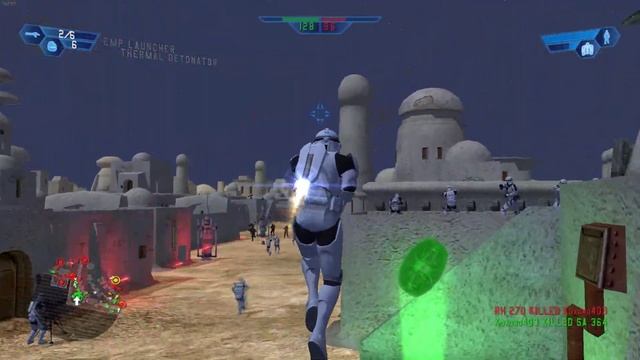 Star Wars Battlefront (2004) - Tatooine: Mos Eisley Six Way Battle gameplay (New Horizons mod) смотреть онлайн