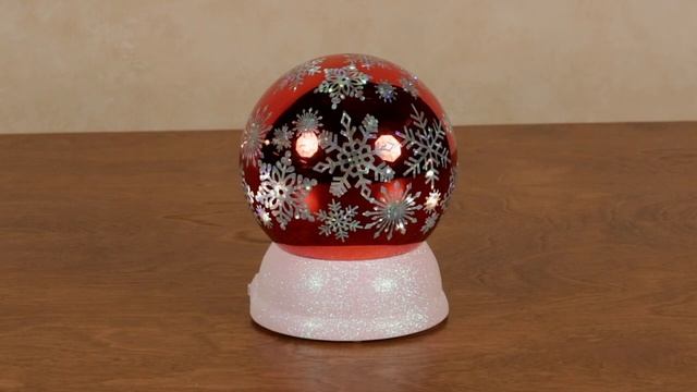 Arctic Snowflake LED Lighted Globe Tabletop Accent смотреть онлайн