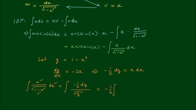 Integral of arcsin(x)dx - Inverse Sine [sin^-1(x)] - Integration by Parts смотреть онлайн