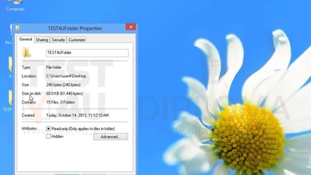 Open a dialog window to display the total space of the hard disk in bytes occupied by the... смотреть онлайн