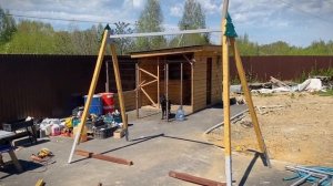 Строим ДЕТСКУЮ ПЛОЩАДКУ во дворе ЧАСТНОГО ДОМА
