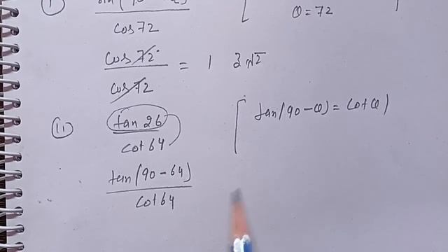 निम्नलिखित का मान निकालिए(i)sin18°/cos72°(ii)tan26°/cot64°(iii)cos 48° - sin 42°(iv)cosec31°- sec59 смотреть онлайн