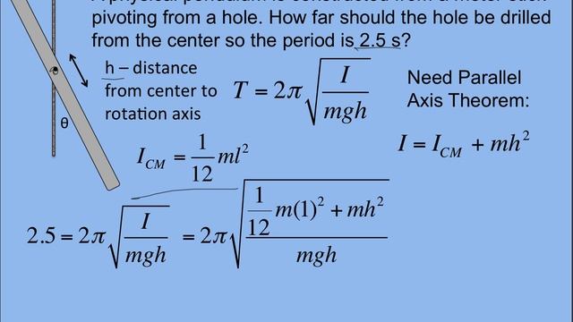 SHM Physical Pendulum Example смотреть онлайн