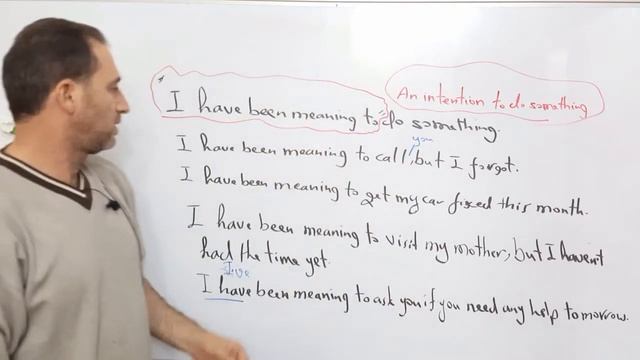 I have been meaning to do something expression in English with examples. смотреть онлайн