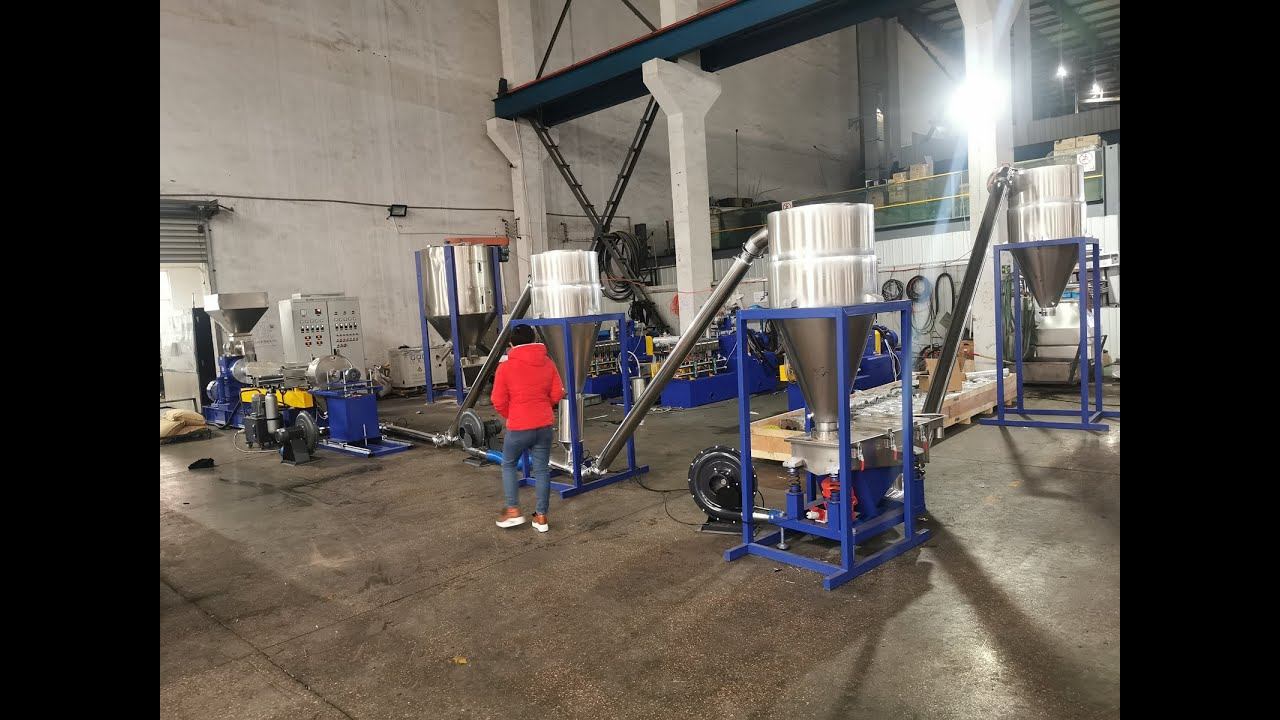 Hot Cutting Air Cooling Pelletizing Machine Trial/ Serum Bag Recycle Line смотреть онлайн
