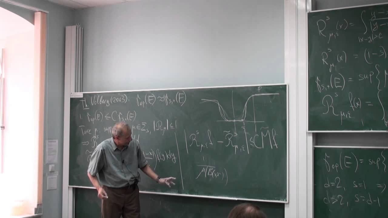 Lecture 3 | Calderon-Zygmund operators and related capacities | Vladimir Eiderman | Лекториум смотреть онлайн