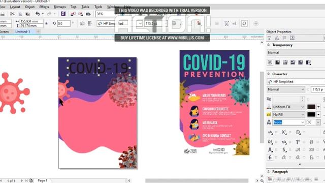 Corel Draw - Membuat poster смотреть онлайн
