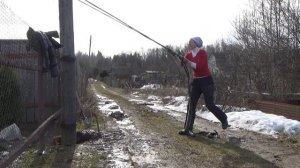 Поправила электрический столб или... как я сажаю морковь. Весна 2019 года.