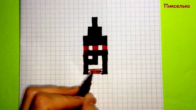 Как Рисовать Биг-Бен по Клеточкам ♥ Рисунки по Клеточкам #pixelart