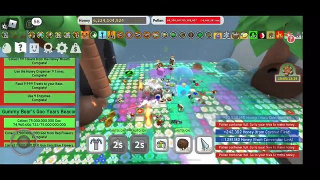Finishing gummy bear! - Bee swarm simulator смотреть онлайн