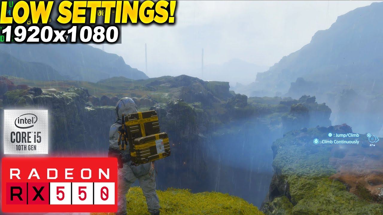 Death Stranding RX 550 - 1080p Low, смотреть онлайн