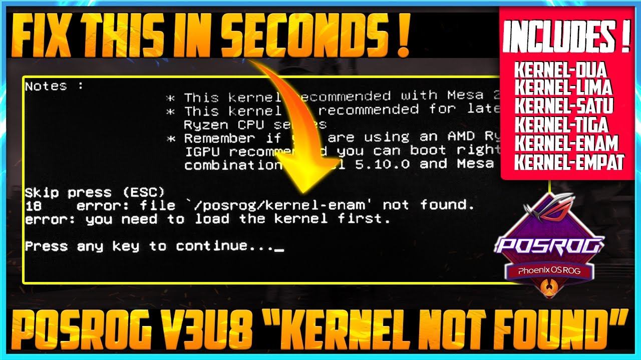 [FIX] POSROG V3U8 "Kernel Not Found" Fixed in Seconds | Error : Load Kernel First | Phoenix OS ROG смотреть онлайн