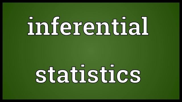 Inferential statistics Meaning смотреть онлайн