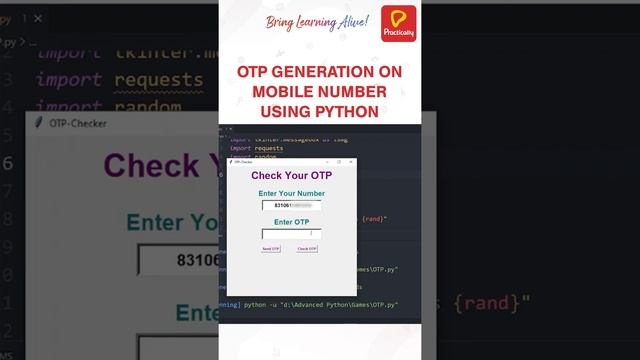 OTP Generation on Mobile Number using Python | Python | Practically смотреть онлайн