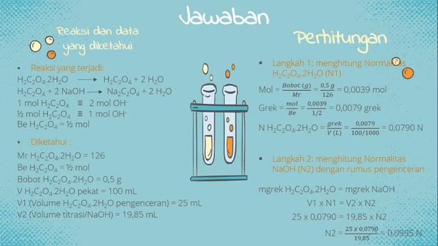 PEEMBAKUAN LARUTAN NaOH DENGAN ASAM OKSALAT DIHIDRAT смотреть онлайн