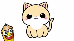 КАК НАРИСОВАТЬ МИЛОГО КОТА ЛЕГКИЙ УРОКИ😻