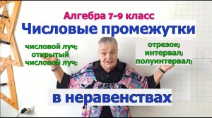 Числовые промежутки в неравенствах. Алгебра 8 - 9 класс