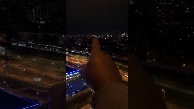 Москва ночью из номера гостиницы Измайлово смотреть онлайн