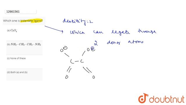 Which one is bidentate ligand? смотреть онлайн