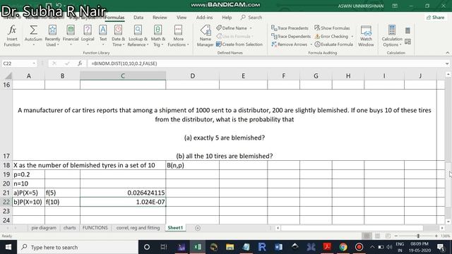 Statistics using EXCEL- Functions for Binomial distribution- Part III смотреть онлайн