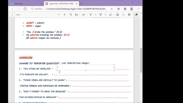 Reporting verbs смотреть онлайн