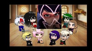 мга реакция на девушку бакуго (маринетт) и еë друзей