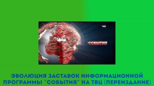 Эволюция заставок информационной программы «События» на ТВЦ (Переиздание)