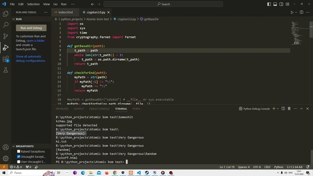Мой вирус - шифровальщик на Python | Мой самый опасный проект. смотреть онлайн