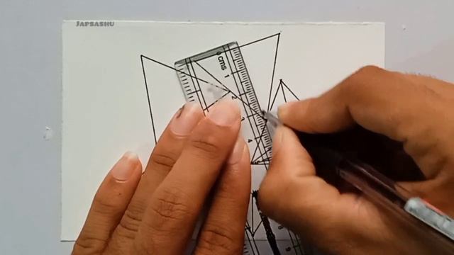 Five triangle illusion drawing || Pentagon drawing смотреть онлайн