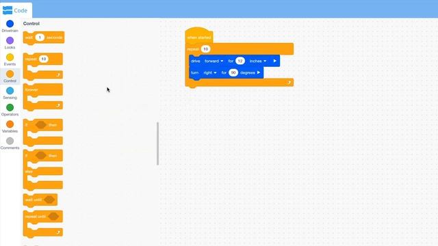 VEXcode IQ Blocks - "Using Loops" Tutorial смотреть онлайн
