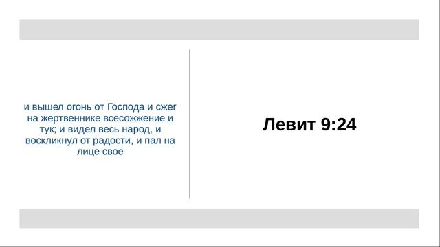 Левит 9:24 - Люди признали величие Бога