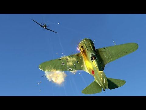 BF109 G6 vs I-16 - One Turn - IL2 Sturmovik смотреть онлайн