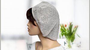 Как связать летний ажурный берет филейной сеткой крючком.