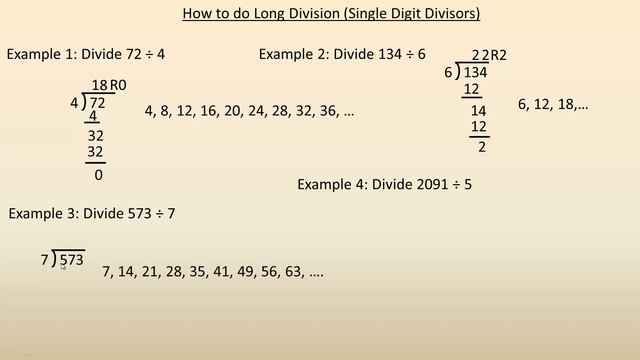 Long Division with Single Digit Divisors смотреть онлайн