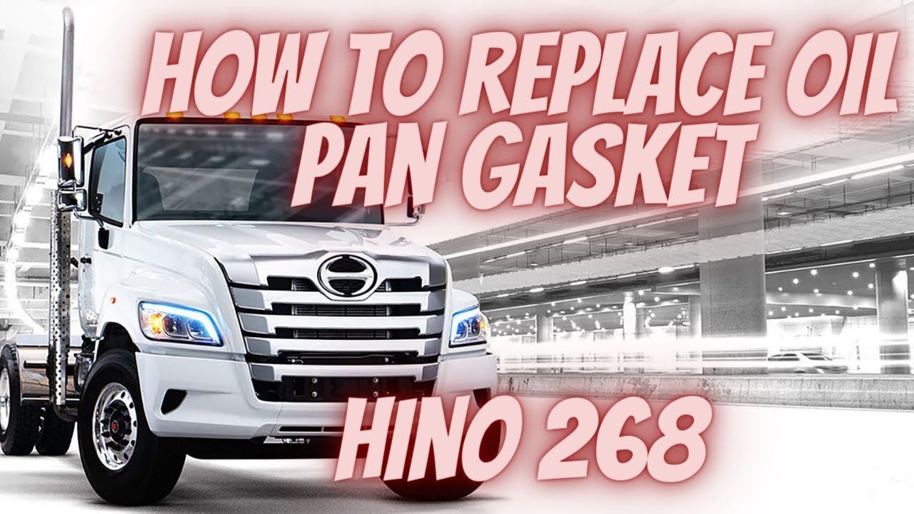 How to replace oil pan gasket Hino 268 medium duty truck смотреть онлайн