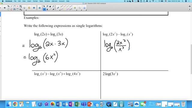 Math 30-2 Log Laws Part 2 смотреть онлайн