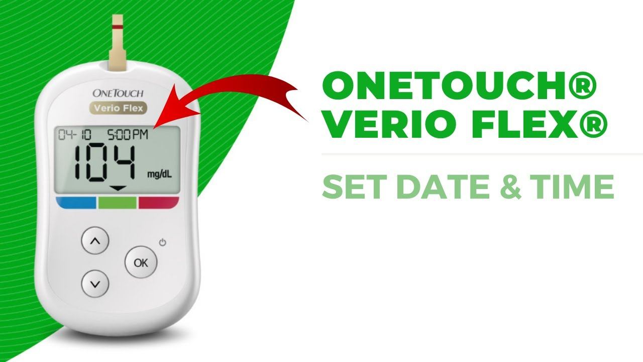 Change pre-set Date and time in OneTouch® Verio Flex Meter смотреть онлайн