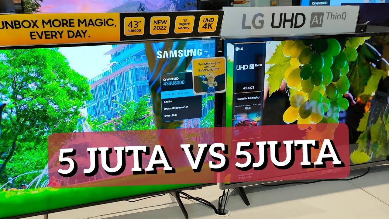 COMPARE ‼️SAMSUNG 43BU8000 VS LG43UQ800 MENANG MANA ⁉️ смотреть онлайн