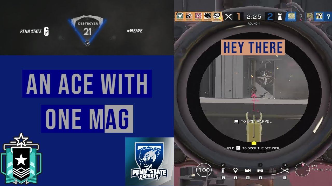 I killed the entire enemy team with one mag! | Penn State Rainbow Six Siege смотреть онлайн