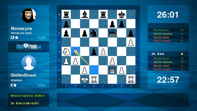 Chess Game Analysis: StefanBosoi - Молекула : 1-0 (By ChessFriends.com) смотреть онлайн