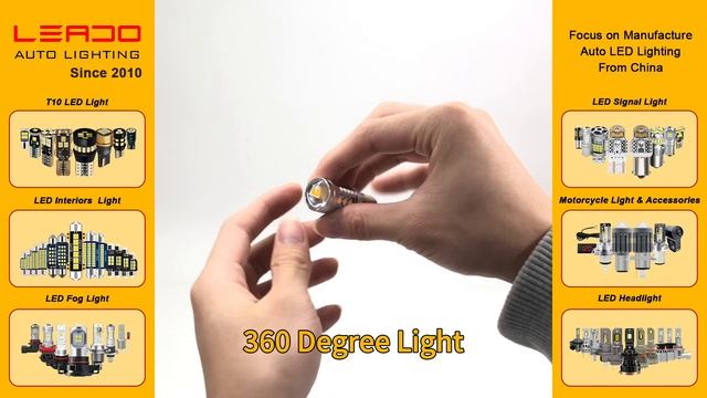 【LEADO】1156 12V 24V Amber white red Ba15s P21w 7440 T15 W16w Led 15 Smd 3030 for Car Led Auto смотреть онлайн