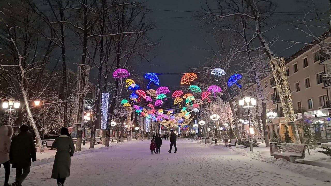 Посмотрите! Красота в Чимкенте, Шымкенте қар!!! смотреть онлайн