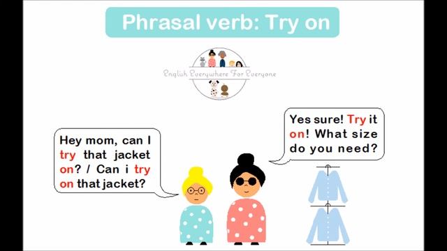 Phrasal verb: TRY ON смотреть онлайн