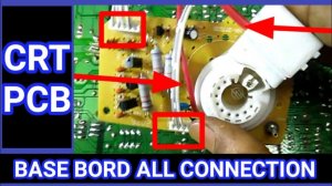 Base bord all connection details. CRT TV.